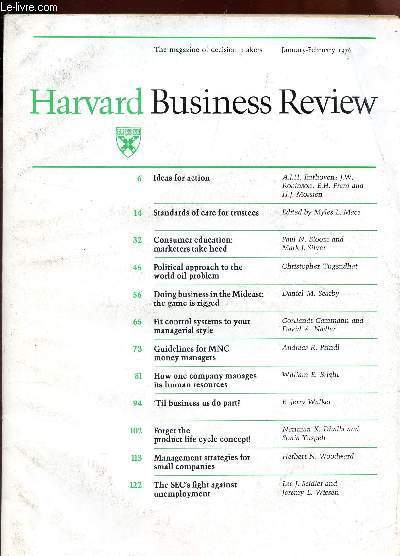 HARVARD BUSINESS REVIEW - volume 54, number 1 - january-february …