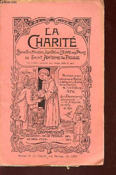 LA CHARITE - 37e ANNEE - N�4 - AOUT1934 / …