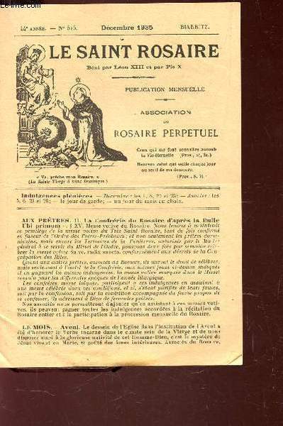 LE SAINT ROSAIRE - 44e ANNEE - N�525 - DECEMBRE …