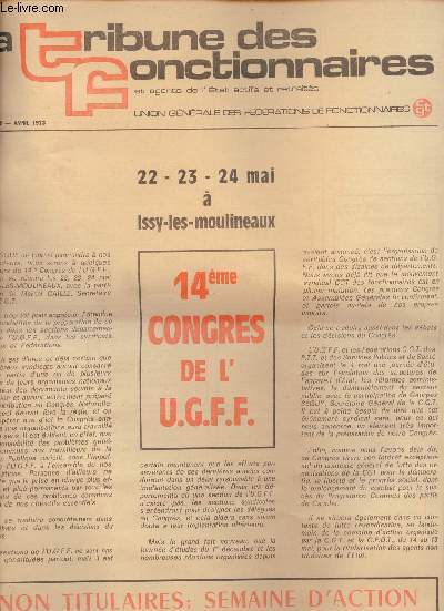 La tribune des fonctionnaires et agents de l'�tat actifs et …