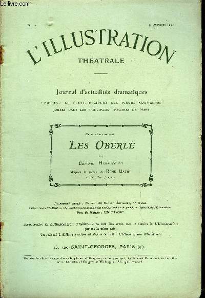L'illustration théatrale n° 21 - Les oberlé, pièce en cinq …