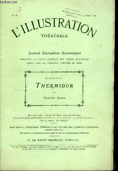 L'illustration théatrale n° 38 - Thermidor, drame historique en quatre …