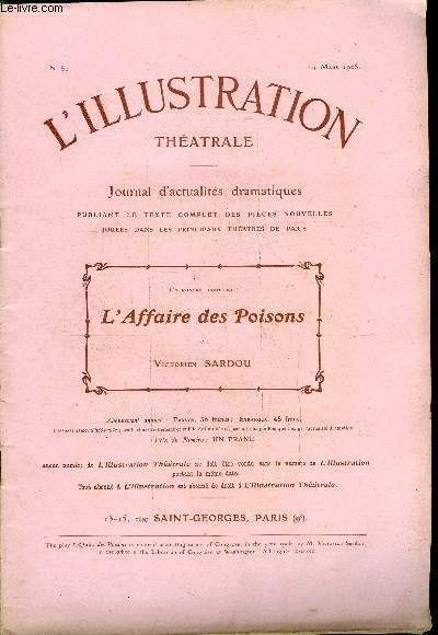 L'illustration théatrale n° 84 - L'affaire des poissons, drame historique …