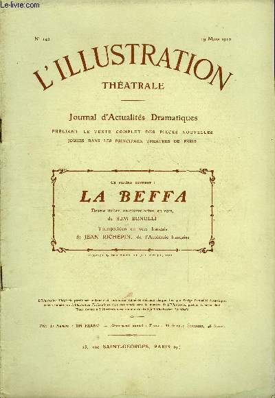 L'illustration théatrale n° 142 - La beffa (la cena delle …
