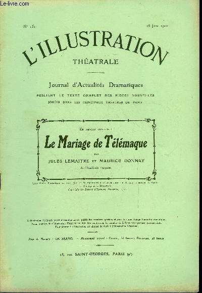 L'illustration théatrale n° 152 - Le mariage de télémaque, comédie …