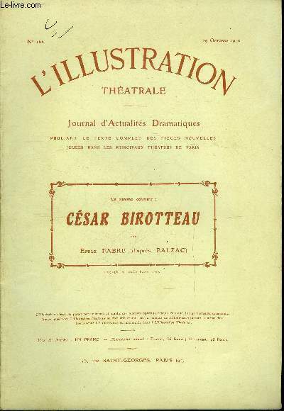 L'illustration théatrale n° 162 - César Birotteau, pièce en cinq …