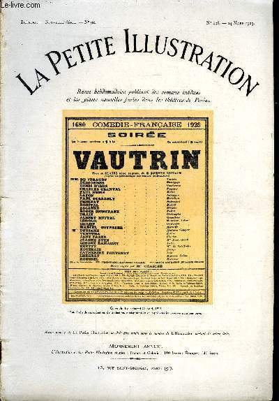 La petite illustration - nouvelle série n° 138 - théatre …