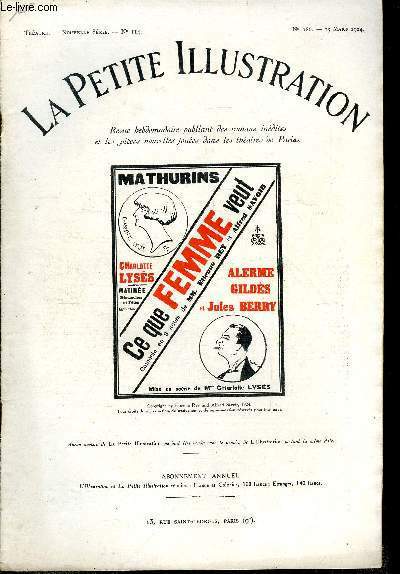 La petite illustration - nouvelle série n° 186 - théatre …