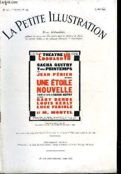 La petite illustration - nouvelle série n° 242 - théatre …