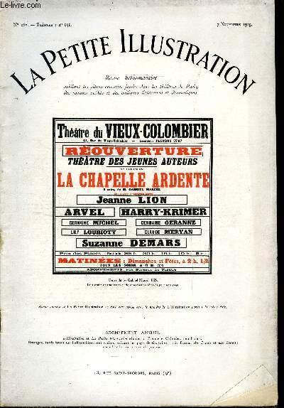 La petite illustration - nouvelle série n° 263 - théatre …