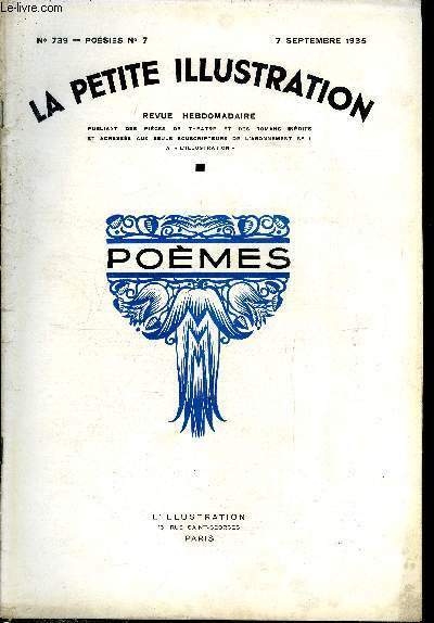 La petite illustration - nouvelle série n° 739 - poésies …