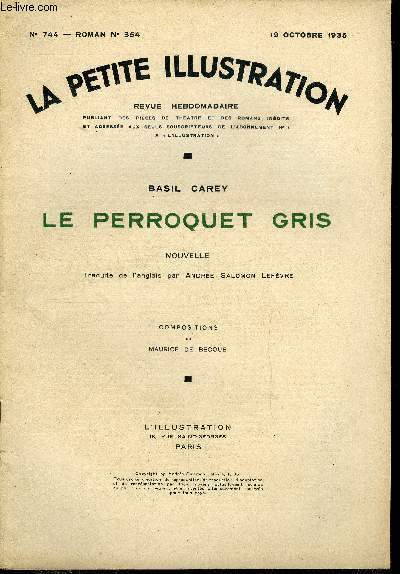 La petite illustration - nouvelle série n° 744 - roman …
