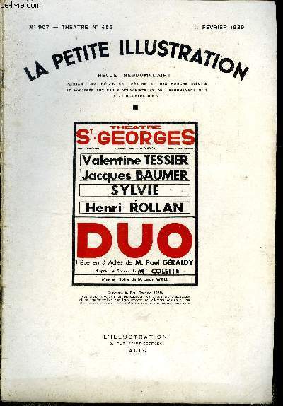 La petite illustration - nouvelle série n° 907 - théatre …