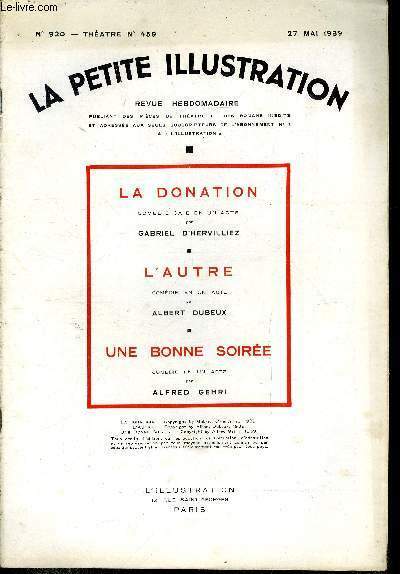 La petite illustration - nouvelle série n° 920 - théatre …