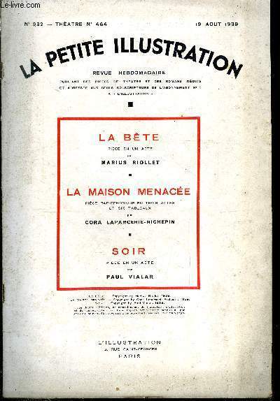La petite illustration - nouvelle série n° 932 - théatre …
