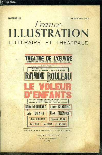 France illustration littéraire et théatrale n° 24 - Le voleur …