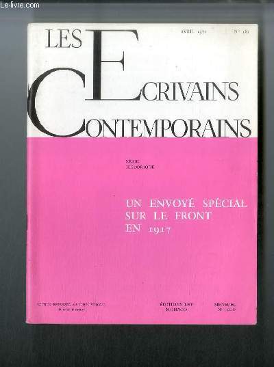 Les écrivains contemporains Série historique n° 181 - Un envoyé …