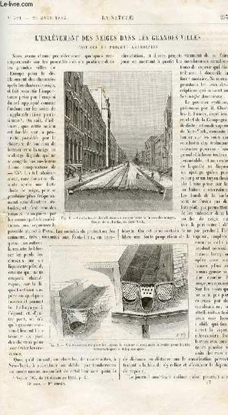 La nature n° 721 - L'enlèvement des neiges dans les …