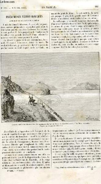 La nature n° 723 - Phénomènes météorologiques, auréoles et colonnes …