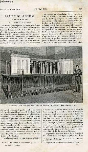 La nature n° 935 - Le musée de la Susiane …