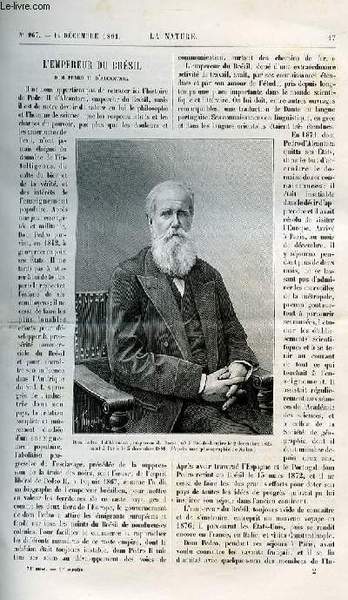 La nature n° 967 - L'empereur du Brésil, Dom Pedro …