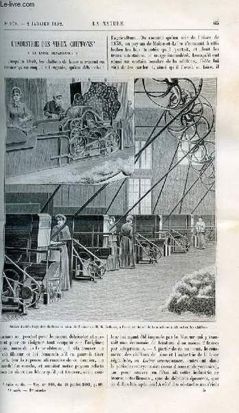 La nature n° 970 - L'industrie des vieux chiffons, suite …