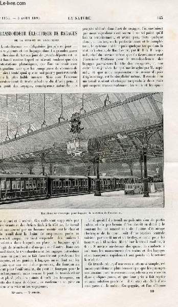 La nature n° 1157 - Transbordeur électrique de bagages - …