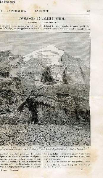 La nature n° 1170 - L'avalanche de l'Altels (Suisse) - …