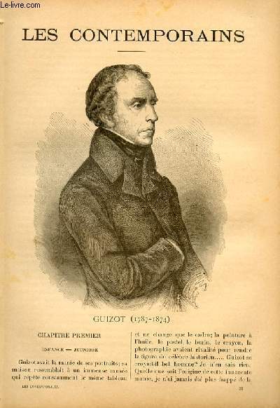 GUIZOT (1787-1874). LES CONTEMPORAINS N°31