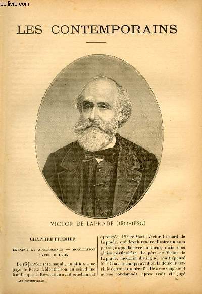 VICTOR DE LAPRADE (1812-1883). LES CONTEMPORAINS N°32