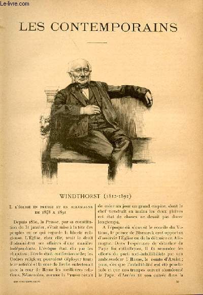 Windthorst (1812-1891) LES CONTEMPORAINS N°56