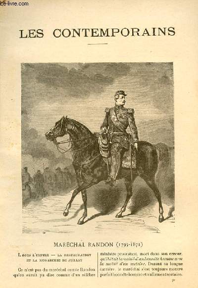Maréchal Randon (1795-1871). LES CONTEMPORAINS N°72