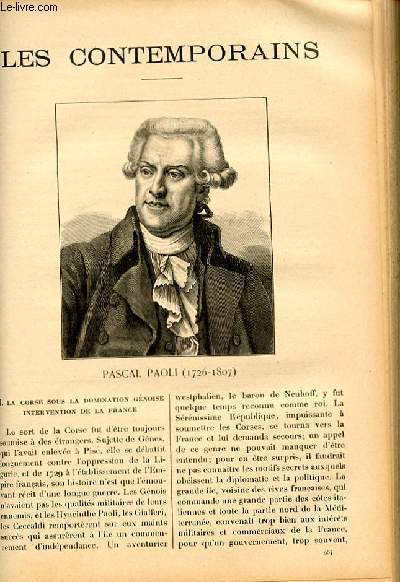 Pascal Paoli (1726-1807). LES CONTEMPORAINS N°254