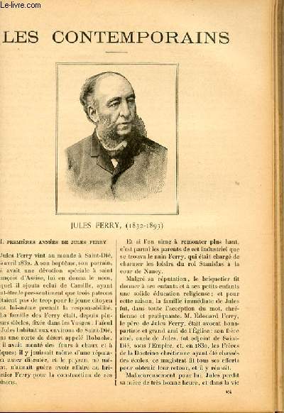 Jules Ferry (1832-1893). LES CONTEMPORAINS N°274
