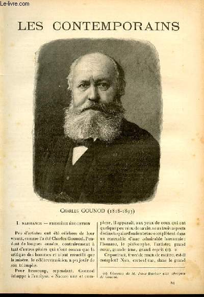 Charles Gounod (1818-1893). LES CONTEMPORAINS N°329