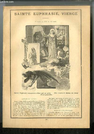 Vies des Saints n° 109 - Sainte Euphrasie, cinquième siècle …