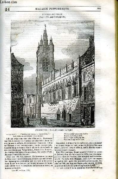 LE MAGASIN PITTORESQUE - Livraison n°024 - Hôtels de ville.