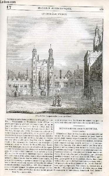LE MAGASIN PITTORESQUE - Livraison n°017 - Le collège d'Eton.