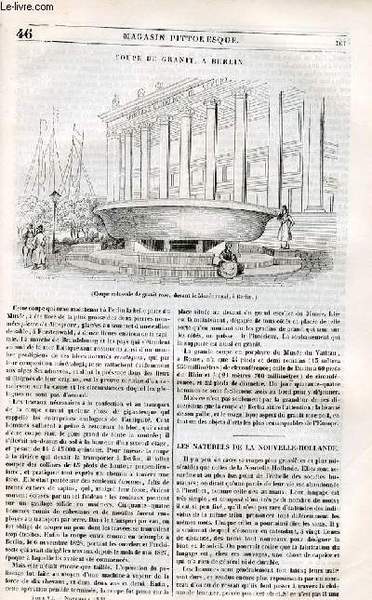 LE MAGASIN PITTORESQUE - Livraison n°046 - Coupe de granit …