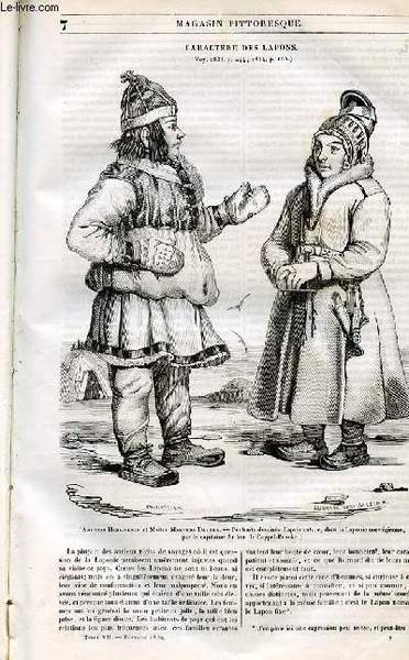 LE MAGASIN PITTORESQUE - Livraison n°007 - Caractère des Lapons.
