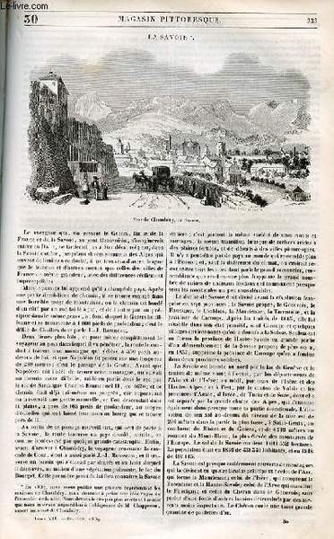 LE MAGASIN PITTORESQUE - Livraison n°030 - la Savoie.