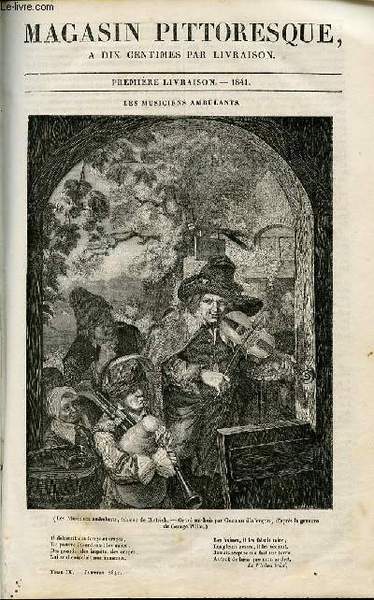 LE MAGASIN PITTORESQUE - Livraison n°001 - Les musiciens ambulants.