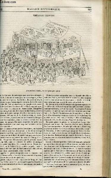 LE MAGASIN PITTORESQUE - Livraison n°034 - Théâtre chinois.