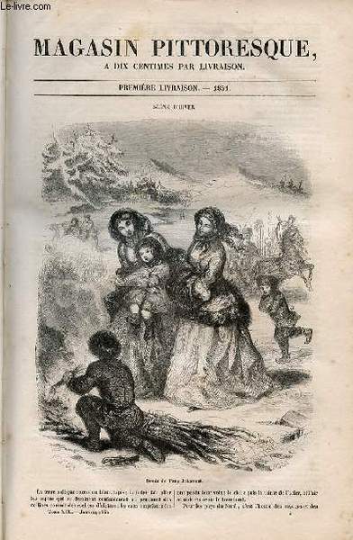 LE MAGASIN PITTORESQUE - Livraison n°001 - Scène d'hiver.