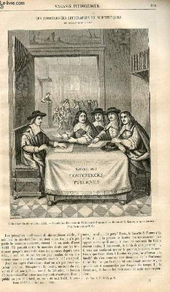 LE MAGASIN PITTORESQUE - Livraison n°039 - Les conférences littéraires …