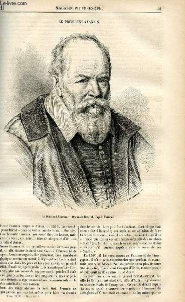 LE MAGASIN PITTORESQUE - Livraison n°11 - Le président Jeannin.