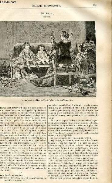 LE MAGASIN PITTORESQUE - Livraison n°47 - Maurice, nouvelle.