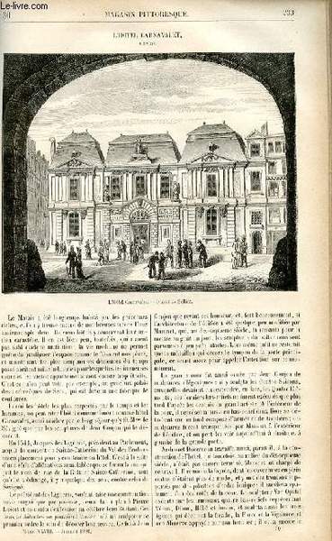 LE MAGASIN PITTORESQUE - Livraison n°30 - L'hôtel Carnavalet à …