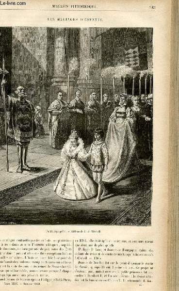 LE MAGASIN PITTORESQUE - Livraison n°40 - Les mariages d'enfants.