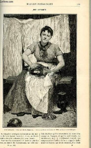 LE MAGASIN PITTORESQUE - Livraison n°10 - Une servante.